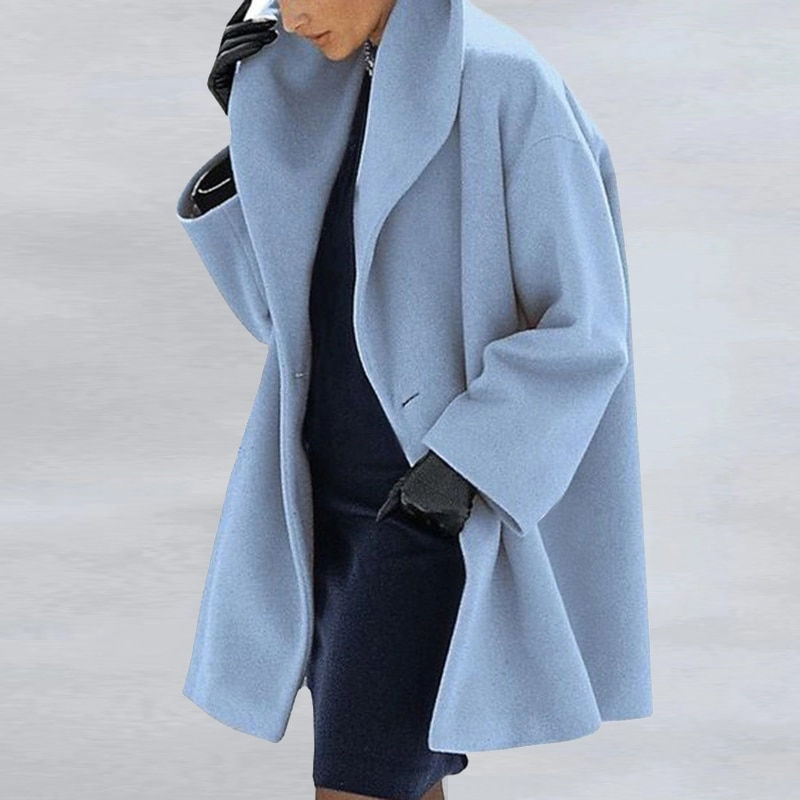 Thumbnail: 2021 Women Retro Single Button Solid Long Cardigan Jackets 