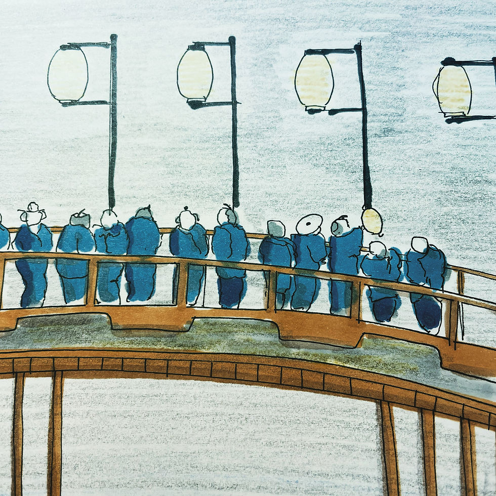 On the bridge