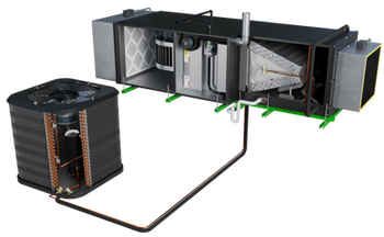 Split System Standard Horizontal AHU with Gas heat.
