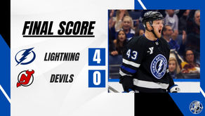 Angel Wings: Lightning Blank Devils 4-0 on Vasilevskiy's Day