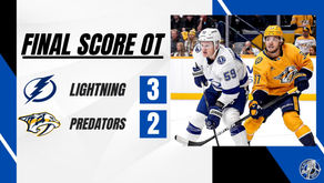 Turn Up The Music: Lightning Sweep Predators With 3-2 OT Win