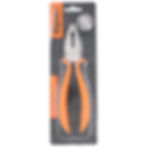 alicate universal 8" cromo vanádio, com cabo laranja e preto. Dentro da sua embalagem para gancheira tipo blister.