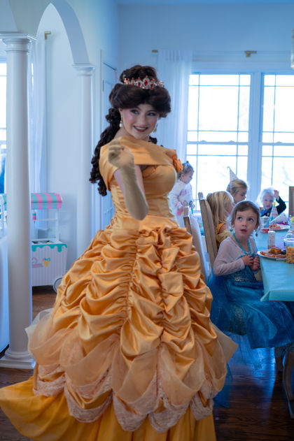 Belle entertaining at a party