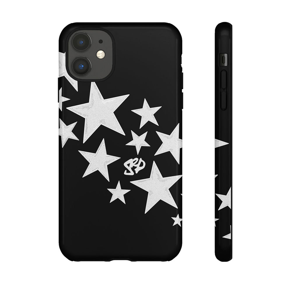 Thumbnail: Black Chrome Stars Phone Case