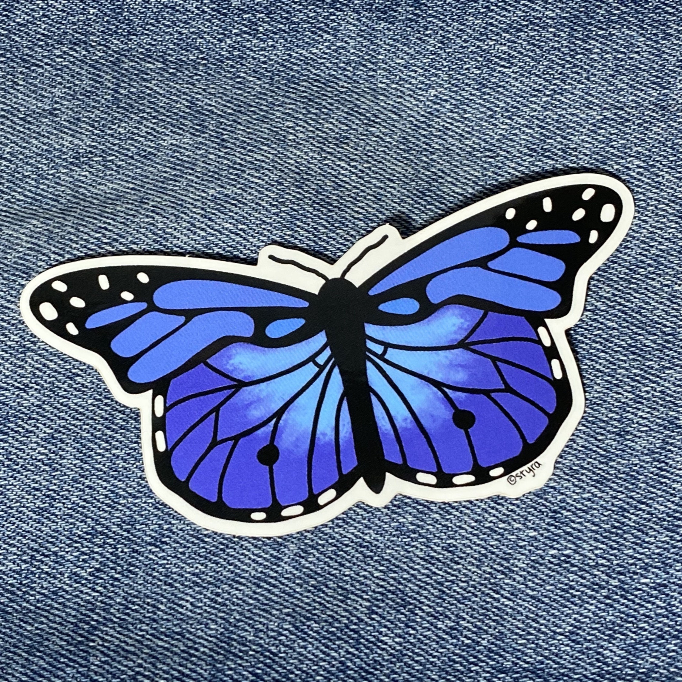 blue monarch sticker