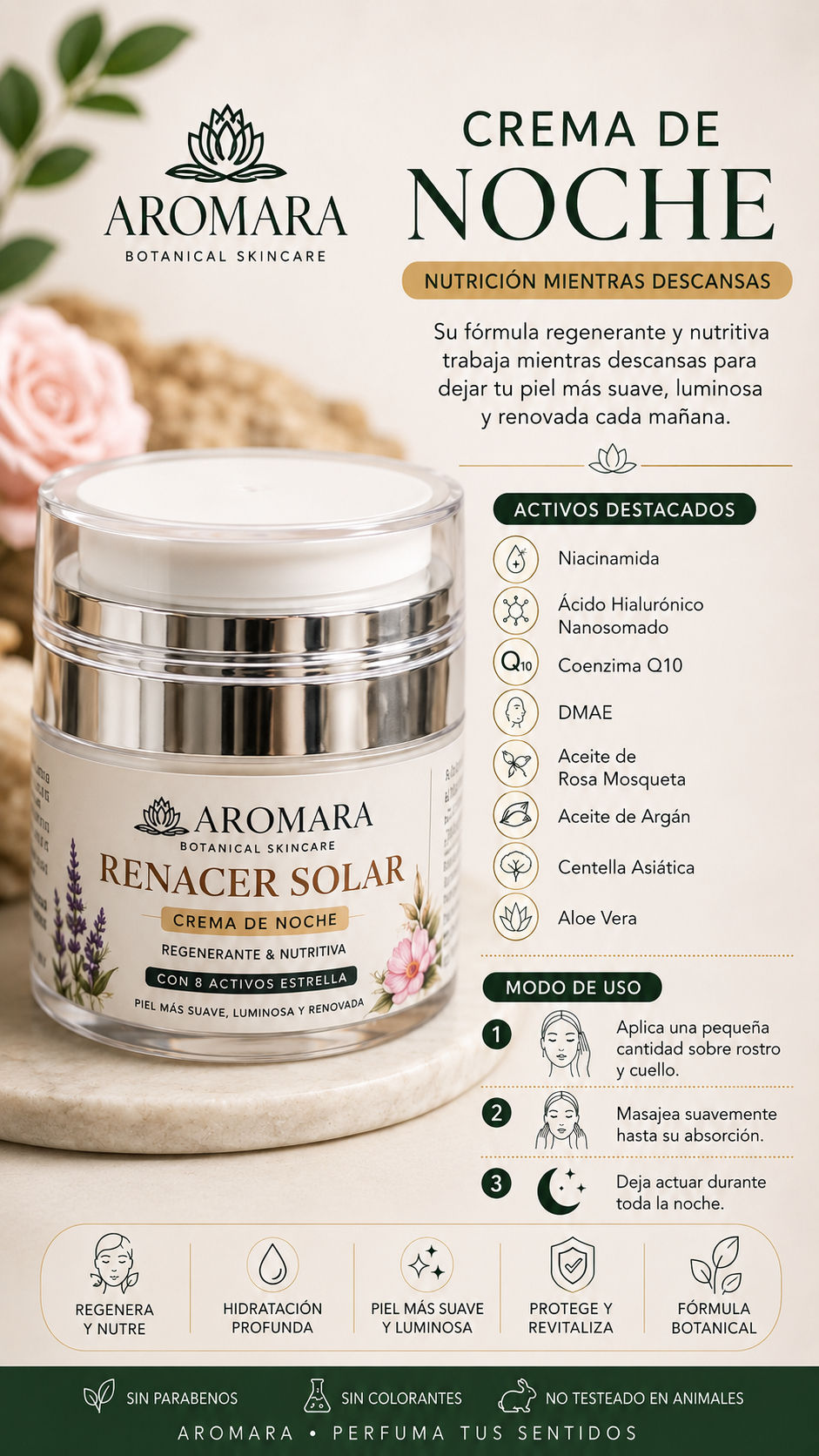 Crema de Noche "Lifting”- Renacer Solar