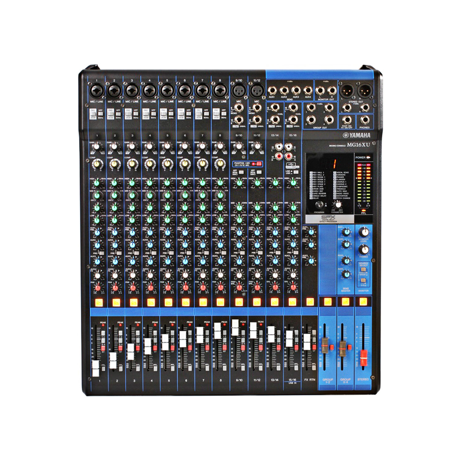 Yamaha MG16XU, 16 channel 6 aux analog mixer