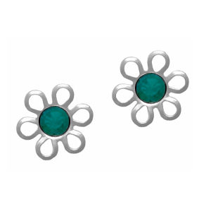 Thumbnail: Daisy Stud Earrings White