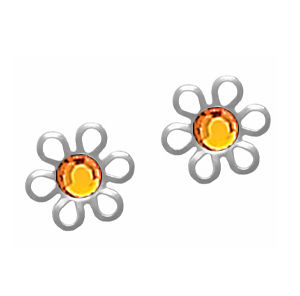 Thumbnail: Daisy Stud Earrings White