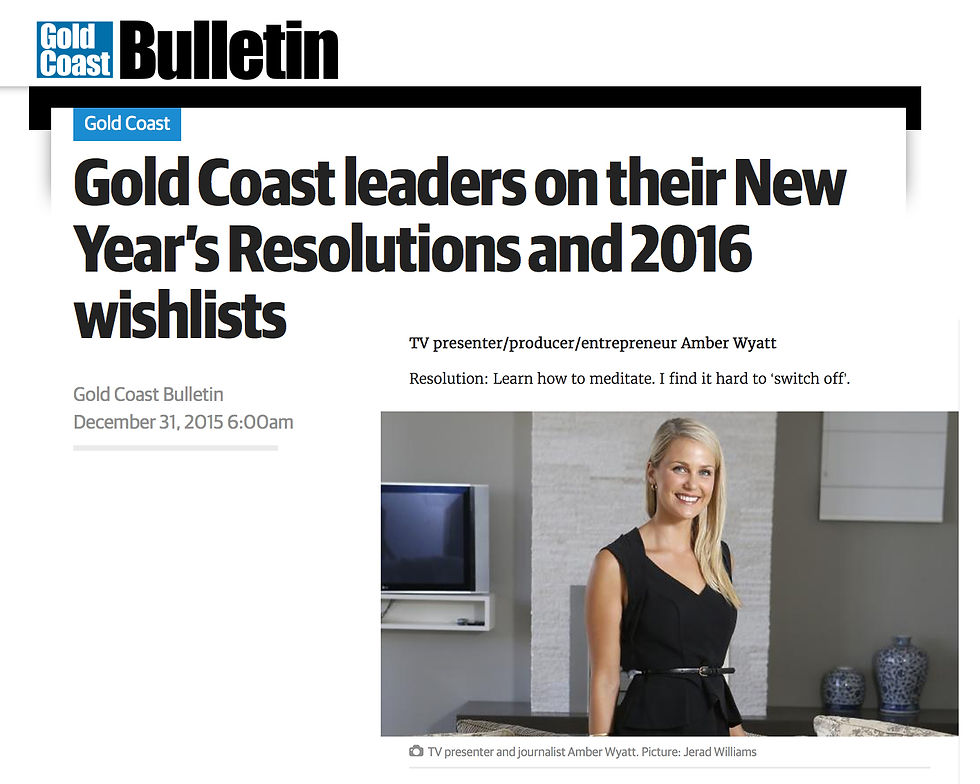 Amber's NYE Resolutions