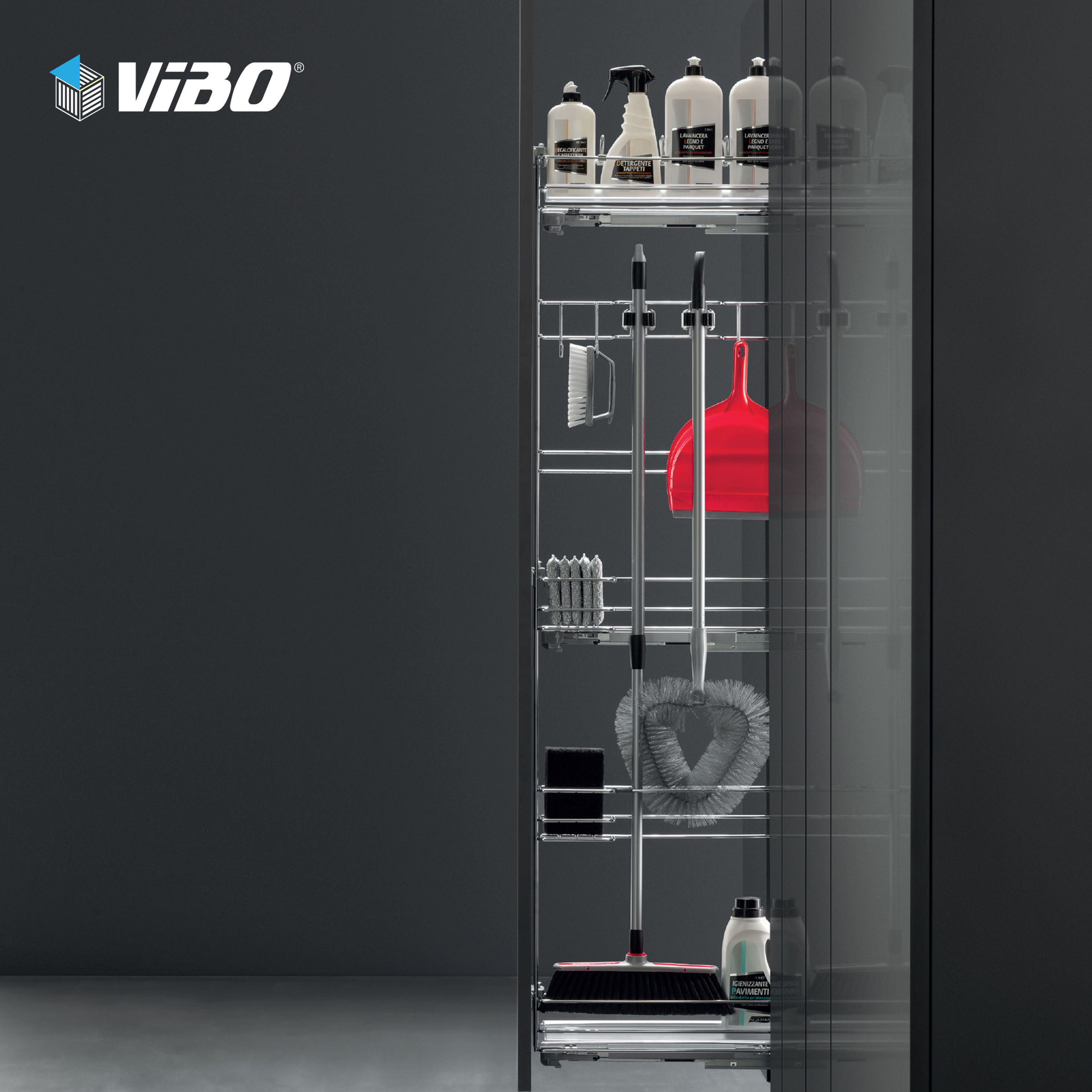 Pull-Out Broom Holder