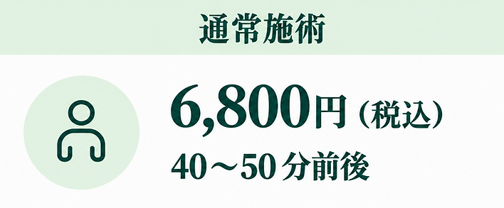 円命堂通常料金6800円のイラスト表示