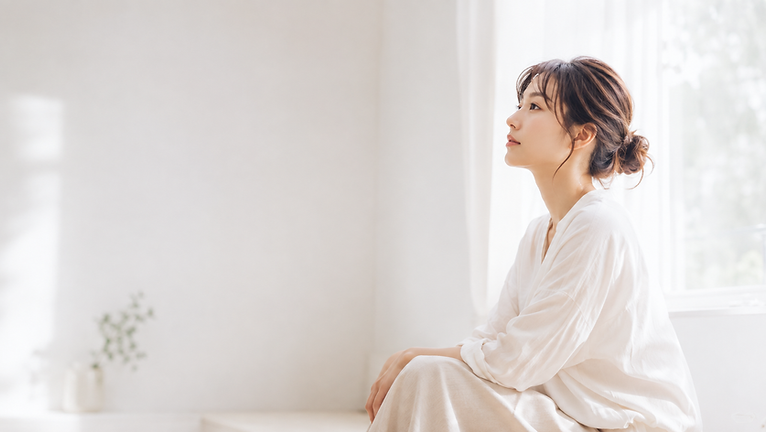 違和感をかんじr感じる女性のイメージ