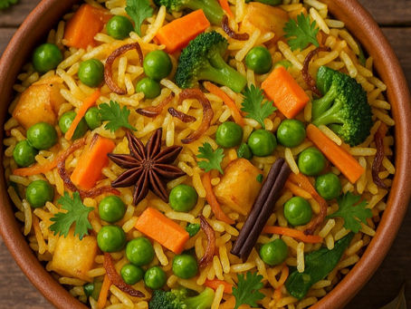 Veg Biryani Recipe (Serves 3–4)