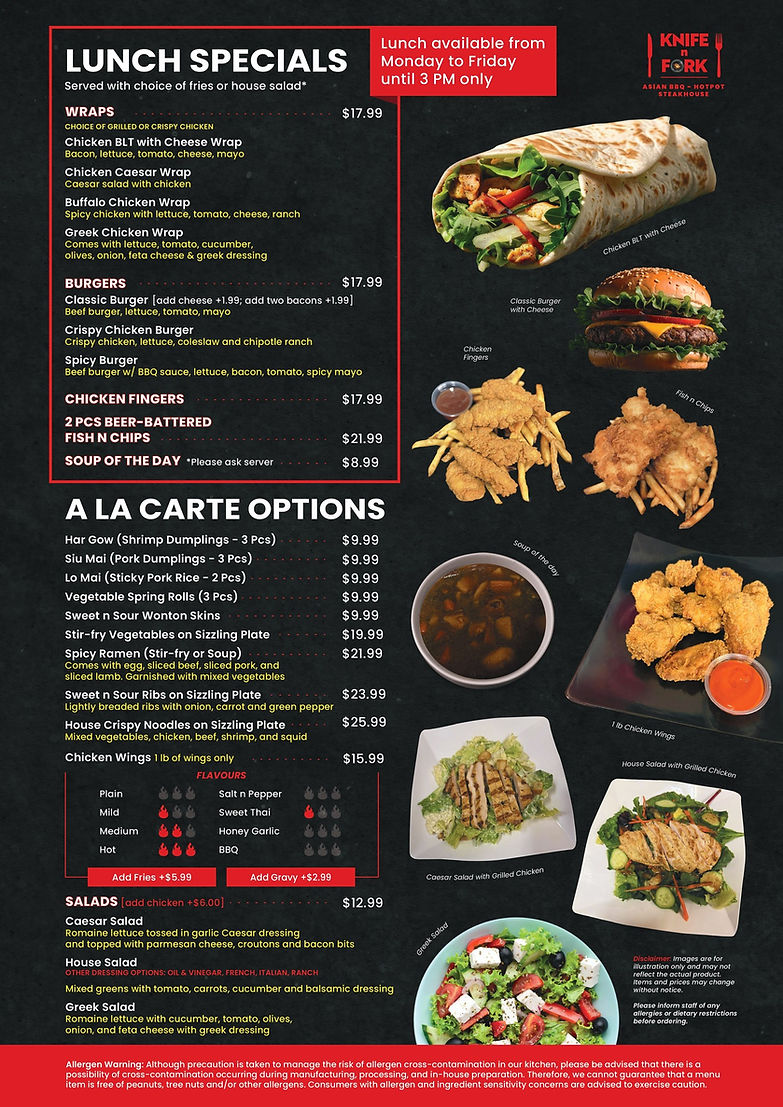 lunch menu
