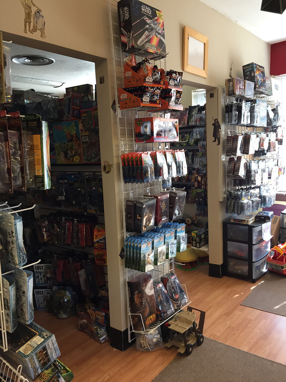 Star Wars toys in '80s toystore.