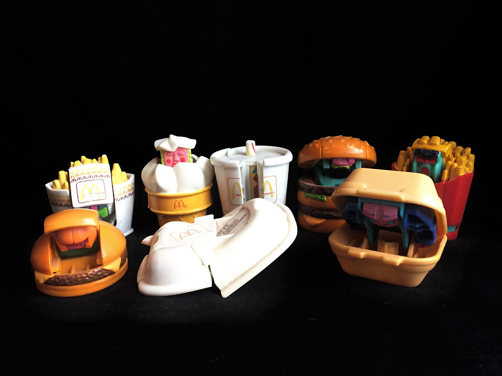 '80s Happy Meal New Food Changeables toys transforming into robots.