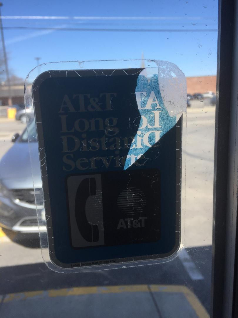AT&T Long Distance Service decal.