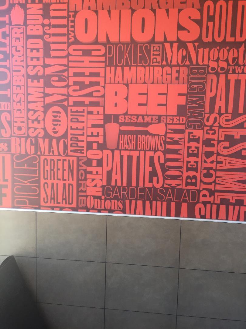 McDonald's wall.