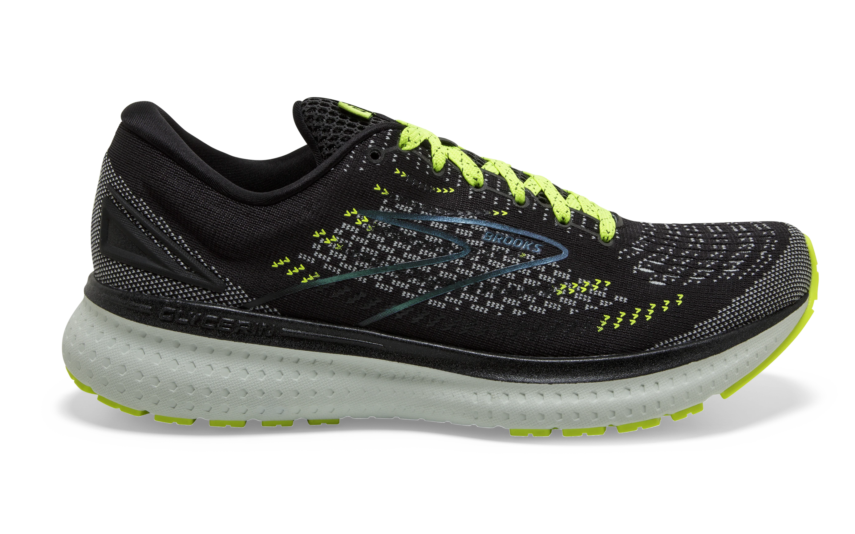 BROOKS RUNNING- Men's Glycerin 19 - Black/Nightlife/Spa Blue