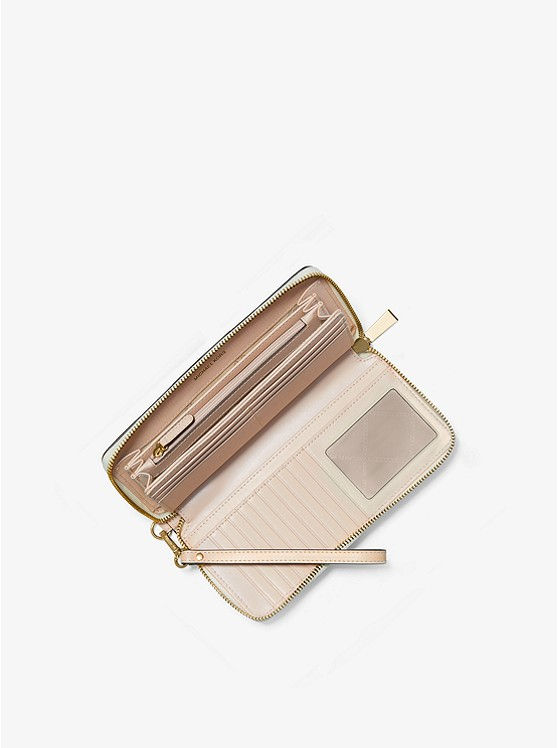 Thumbnail: MICHAEL KORS- Logo Stripe Continental Wristlet