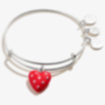 ALEX AND ANI XOXO Heart Charm Bangle Bracelet