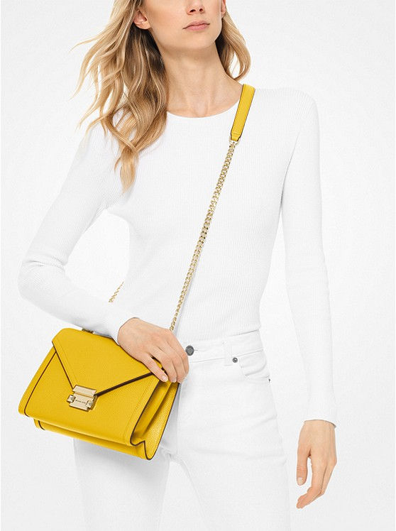 Thumbnail: MICHAEL KORS- Whitney Large Pebbled Leather Convertible Shoulder Bag