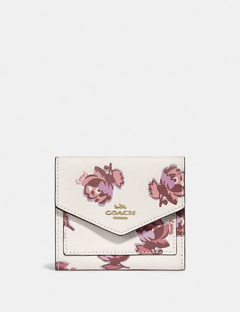 小物 Vintage Coach Compact Wallet Flower Pink Small Coach coin purse, pink floral | Mercari