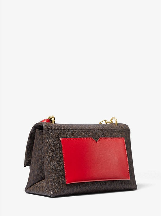 Thumbnail: MICHAEL KORS- Cece Medium Logo and Leather Shoulder Bag