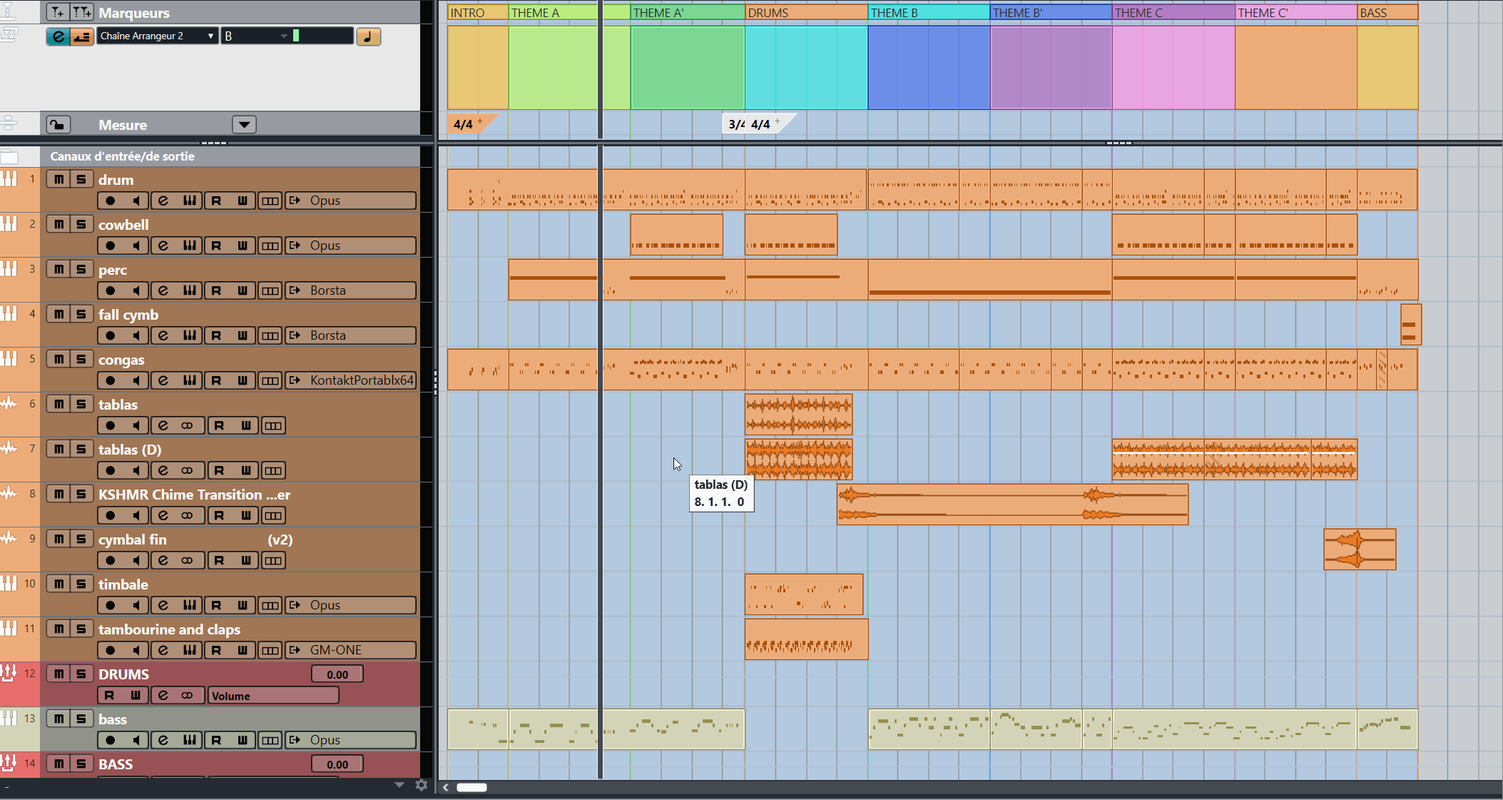 Arranger track in Cubase