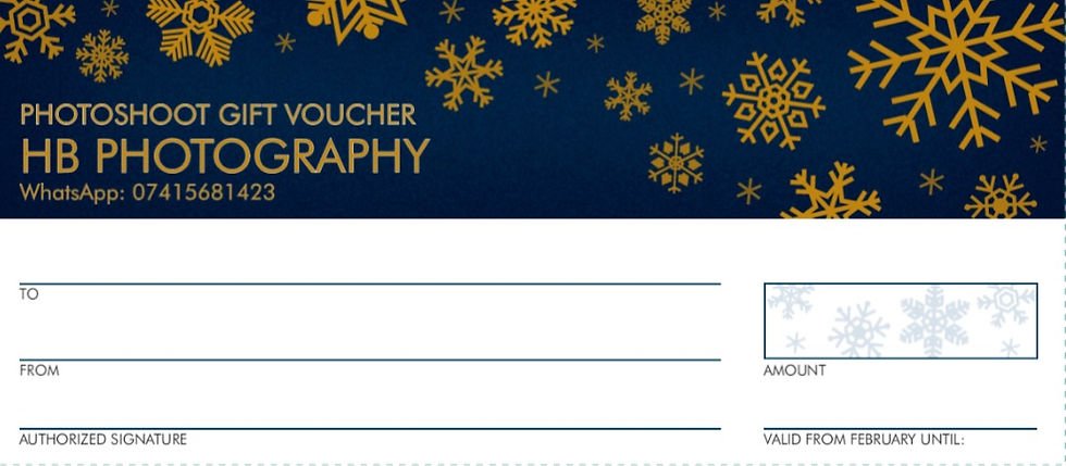 Gift Voucher designed using Vista Print for Christmas