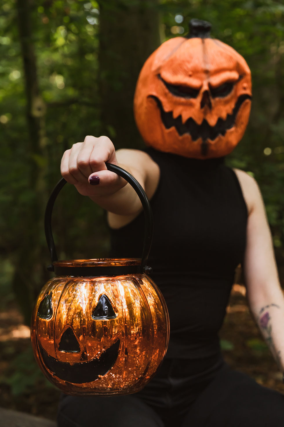 pumpkin head photoshoot