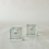 Thumbnail: Set of 2 Vintage Scandinavian Ice Cube Glass Candlestick Holders