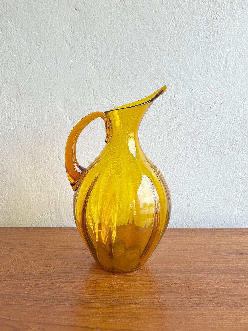Thumbnail: Vintage Blenko Amber Pitcher 