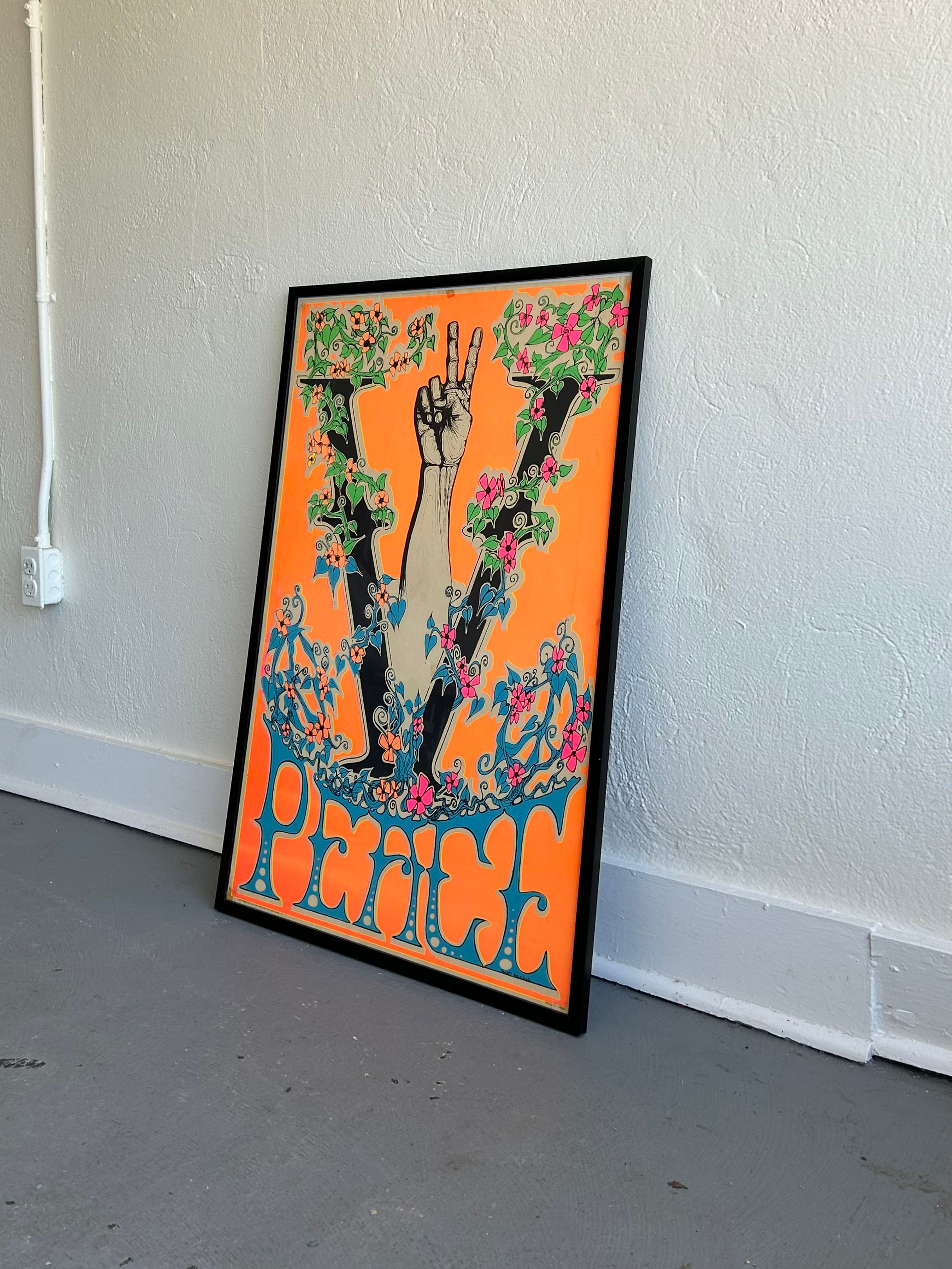 Vintage 1969 Original Matt Boulton Peace Poster