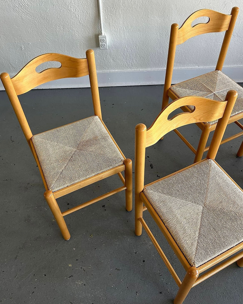 Thumbnail: Set of 4 Vintage Italian Lowenstein Style Chairs