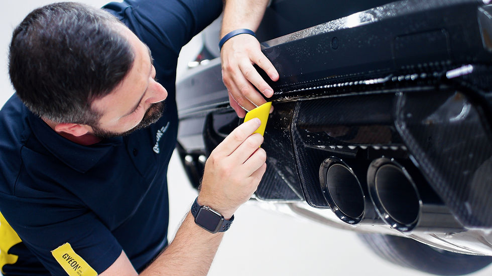 GYEON PFF being fitted to rear bumper