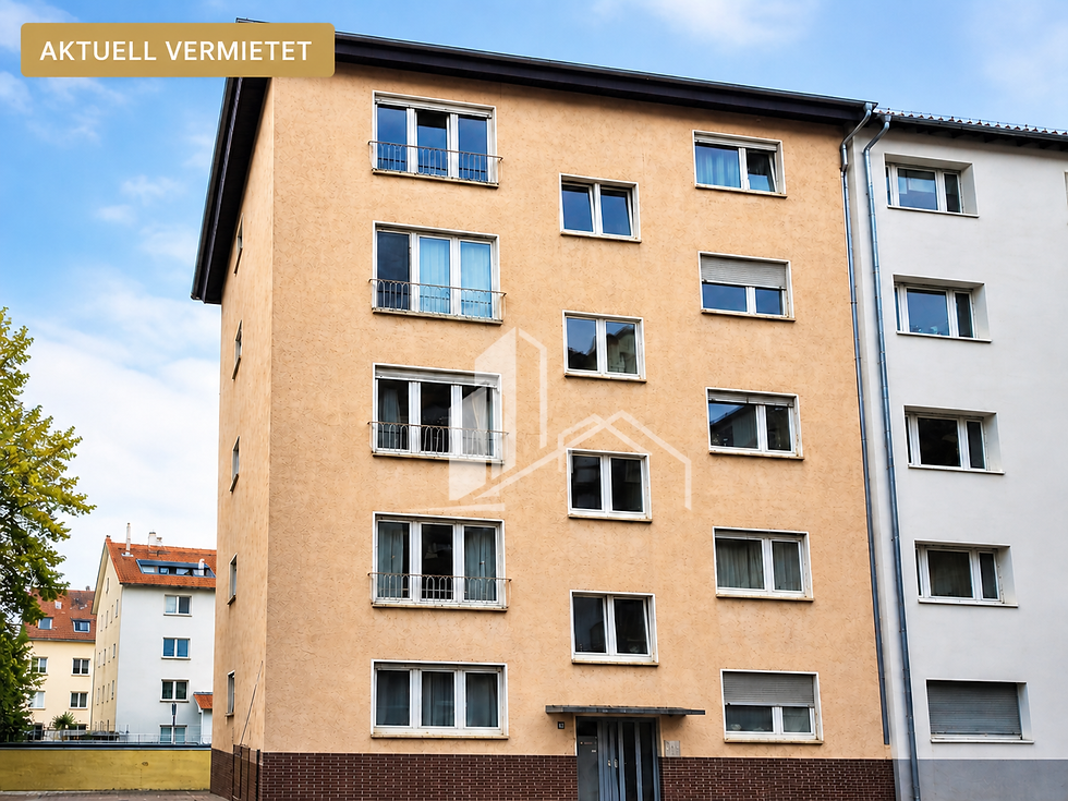 Außenansicht eines Mehrparteienhauses im Stadtteil Lindenhof.