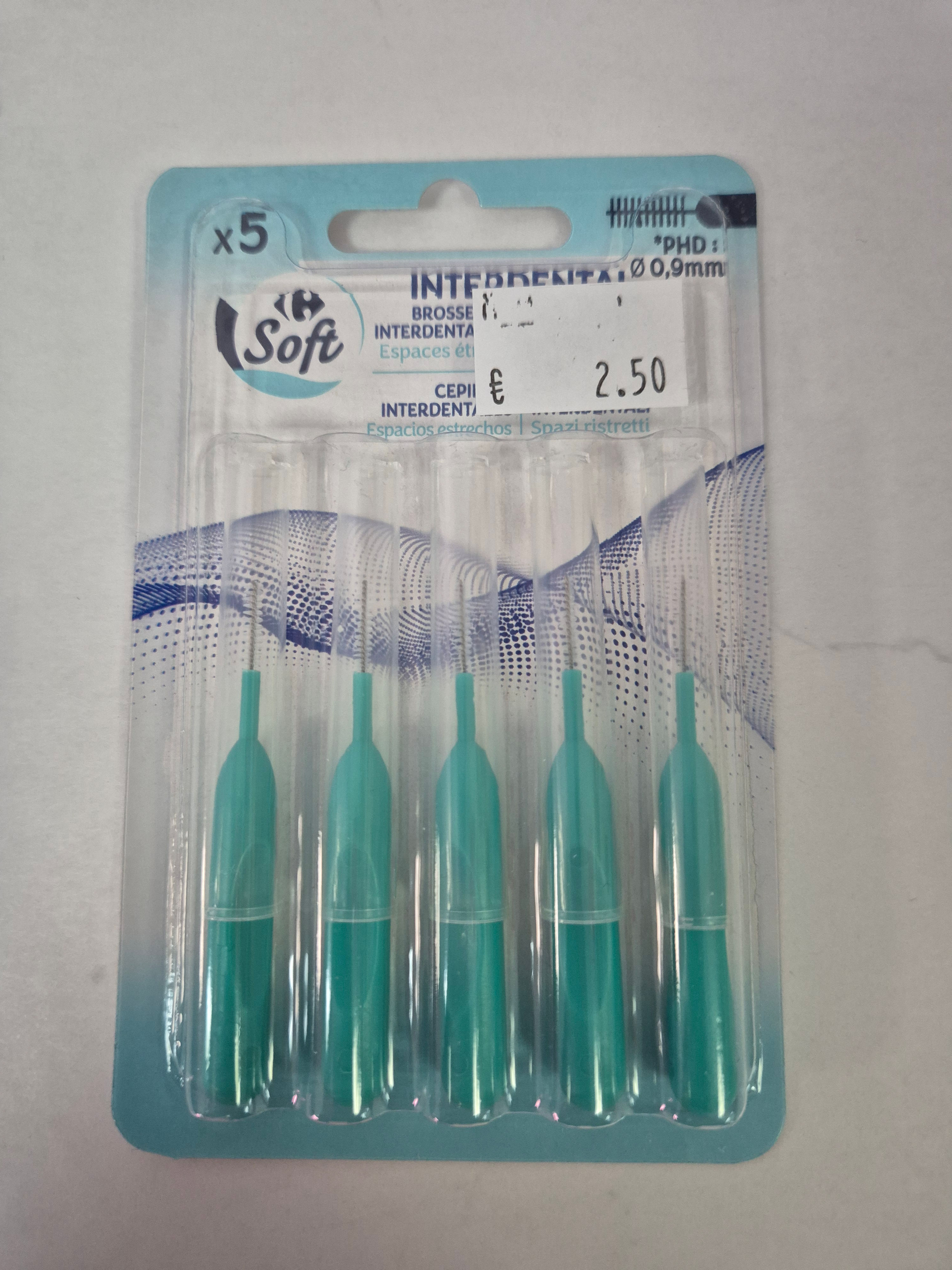 Interdental lot de 5 brossettes 