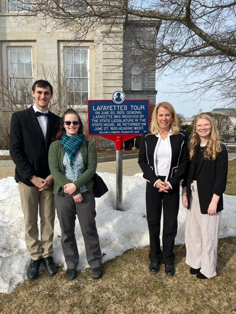 Lafayette Tour Marker in New Hampshire (March 2023 with FAC affiliates)