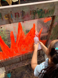 child painting
