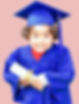 Child in graduation gown