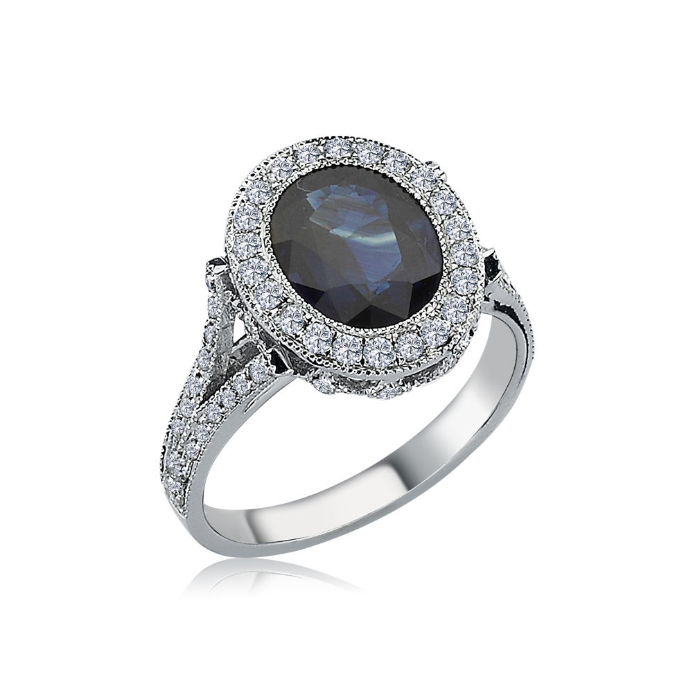Art Deco Sapphire and Diamond Ring