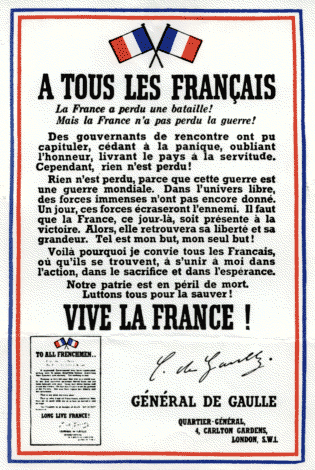 Appel du 18 juin Général De Gaulle