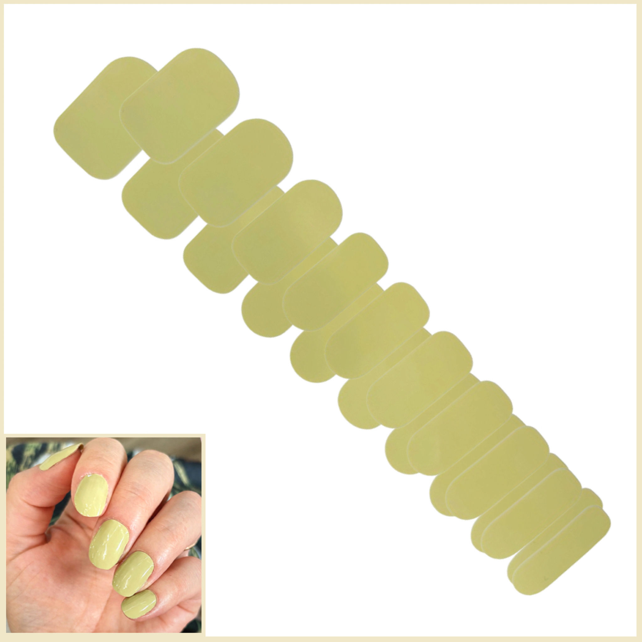 Light sage green nail polish wrap set