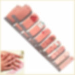 Thumbnail: Cute, kid-sized, pink-peach nail wraps with kitty, hearts, and pawprint nail art designs
