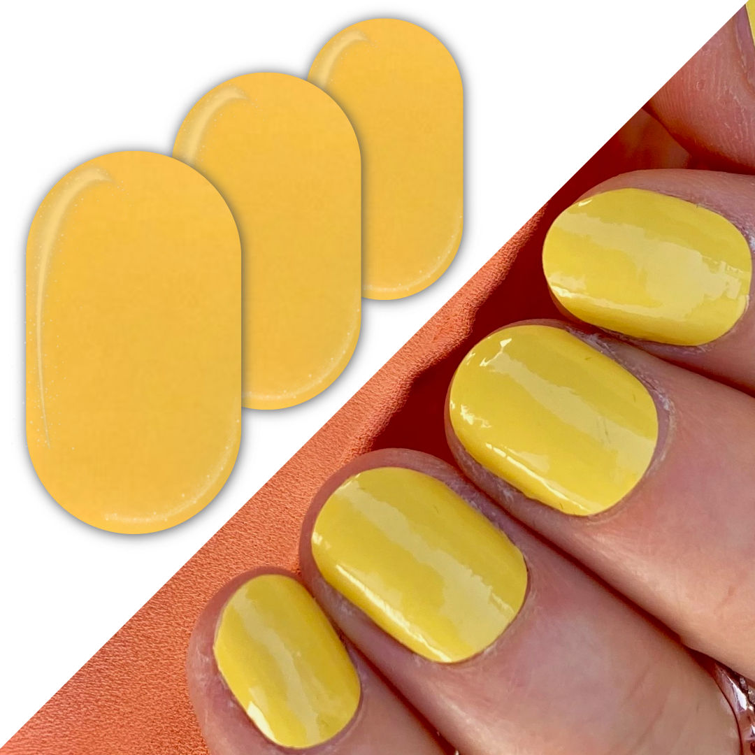 Beautiful Autumn yellow nail polish wraps