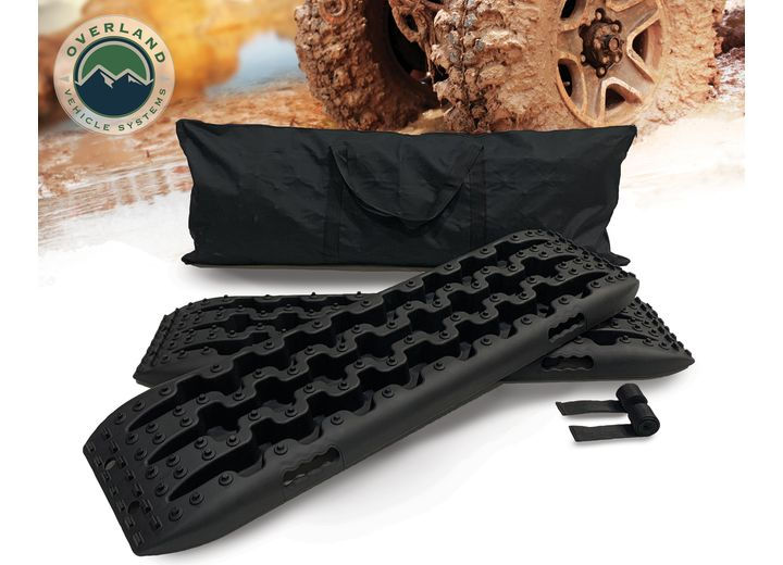 Thumbnail: Recovery Ramp With Pull Strap and Storage Bag Black