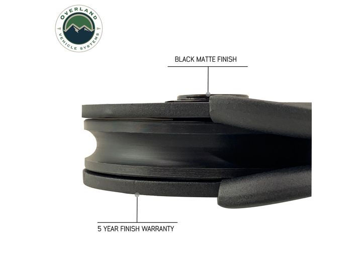Thumbnail: Snatch Block Heavy Duty Matte Black Steel Overland Vehicle Systems