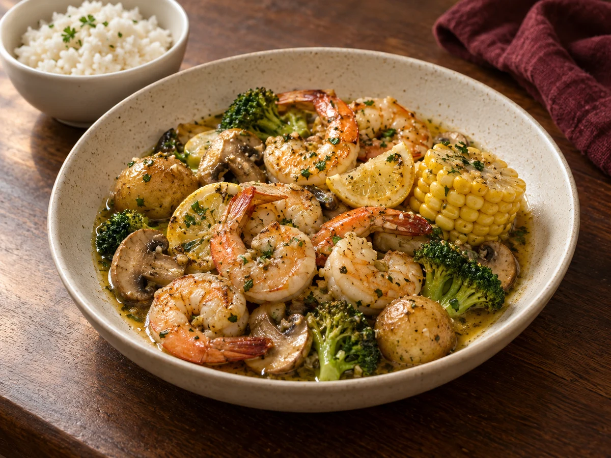 Garlic & lemon shrimp — Illustrative image